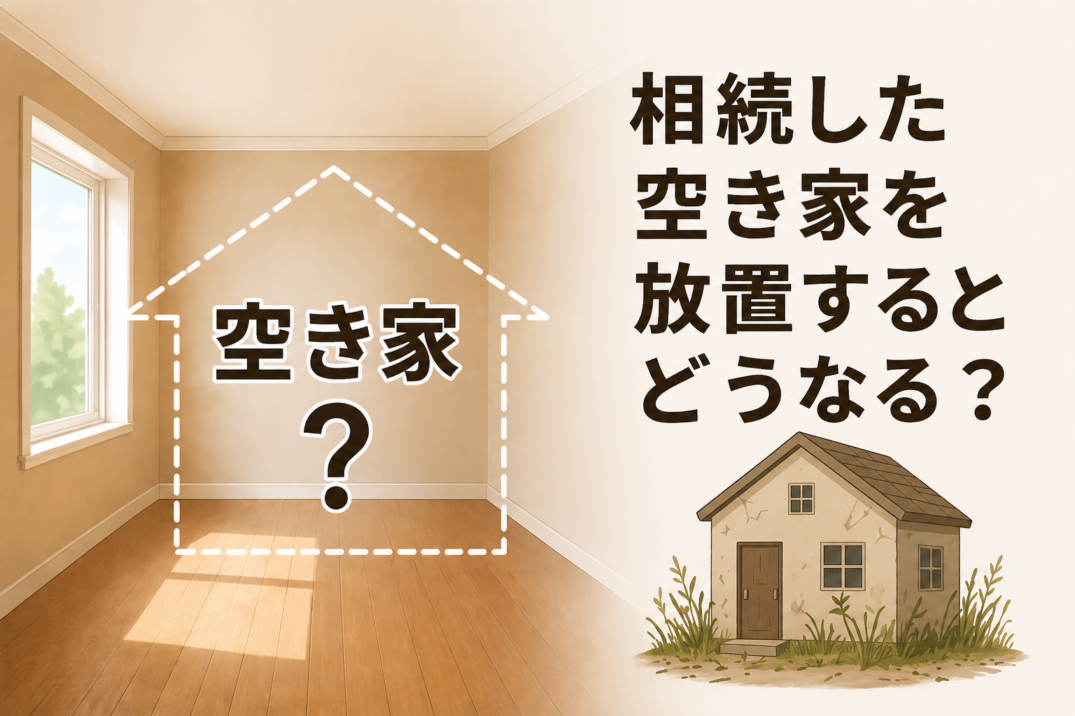 相続した空き家を放置した場合のリスクを解説する記事のサムネイル